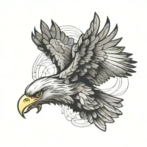 Eagle Swooping Holding Helmet