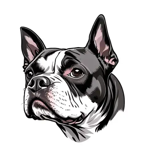 Head Of Pitbull Mixed With Staford