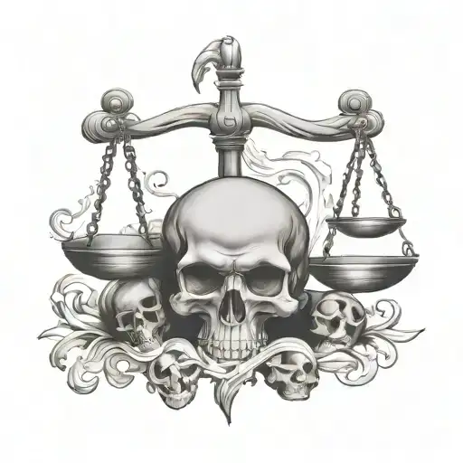Libra With Skulls