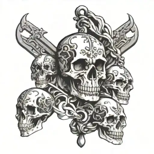Libra With Skulls
