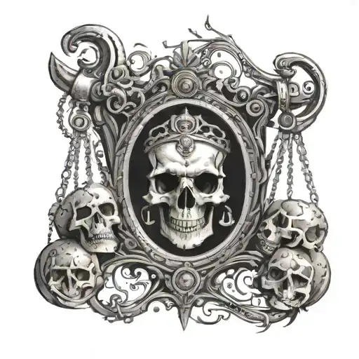 Libra With Skulls