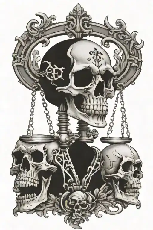 Libra With Skulls