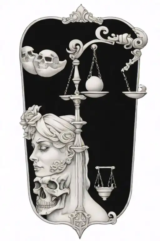 Libra With Skulls