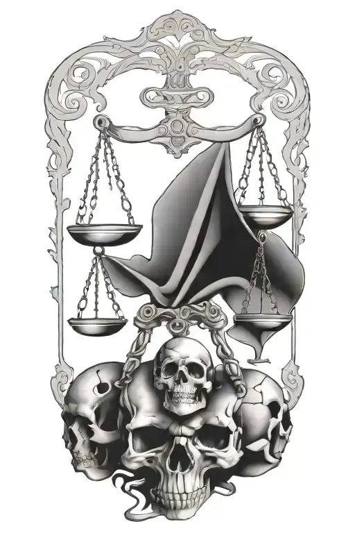 Libra With Skulls