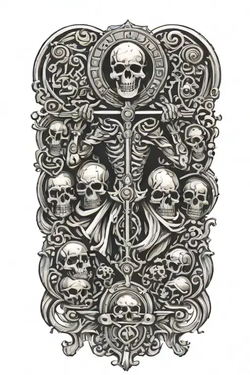 Libra With Skulls