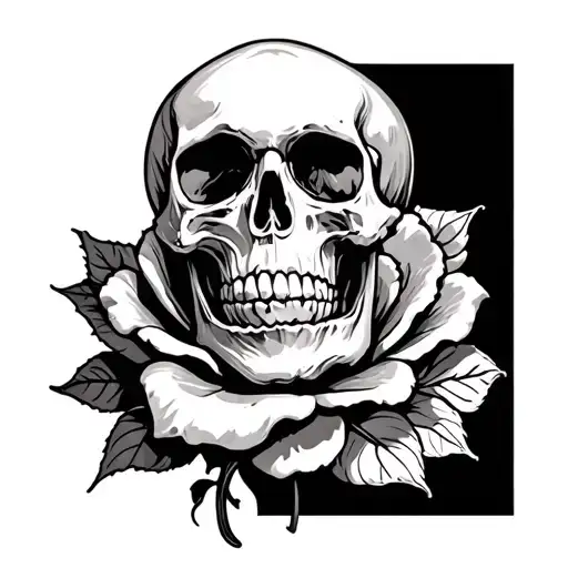 Skull And Rose