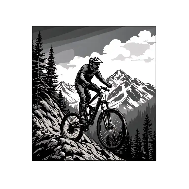 Bike Climbing Mountain
