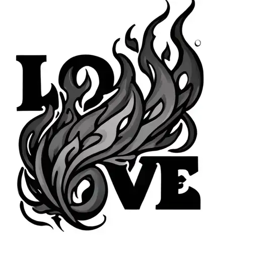 Love Fire Calm Symbolic Intertwined