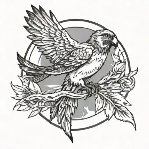 Jesus And Conure Bird Flying