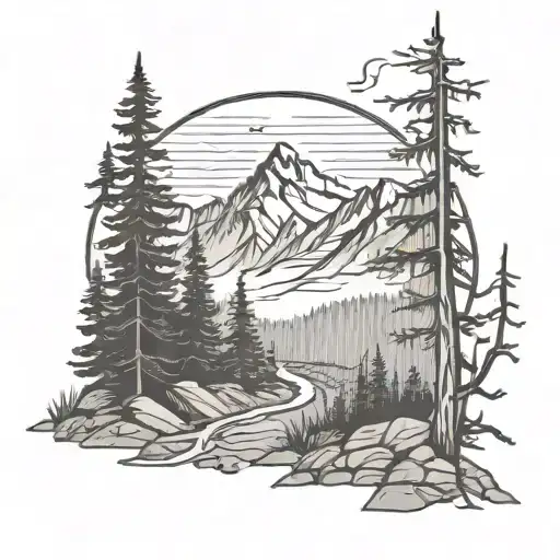 Trail Line Of The Pacific Crest Trail