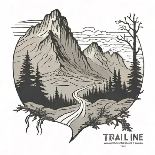 Trail Line Of The Pacific Crest Trail Minimal Only The Line