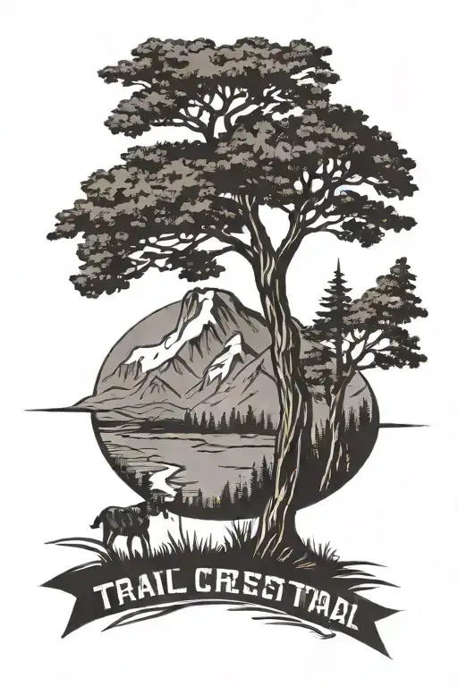 Trail Line Of The Pacific Crest Trail Minimal Only The Line