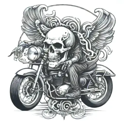 Skull On A Morobike