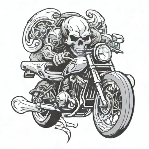 Skull On A Sportbike