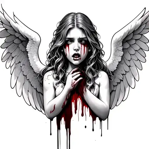 Angel Crying Blood