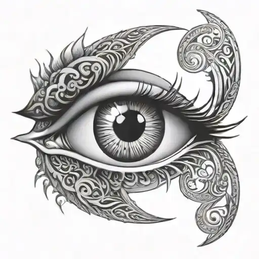 Eye With Armenian Eternity Symbol