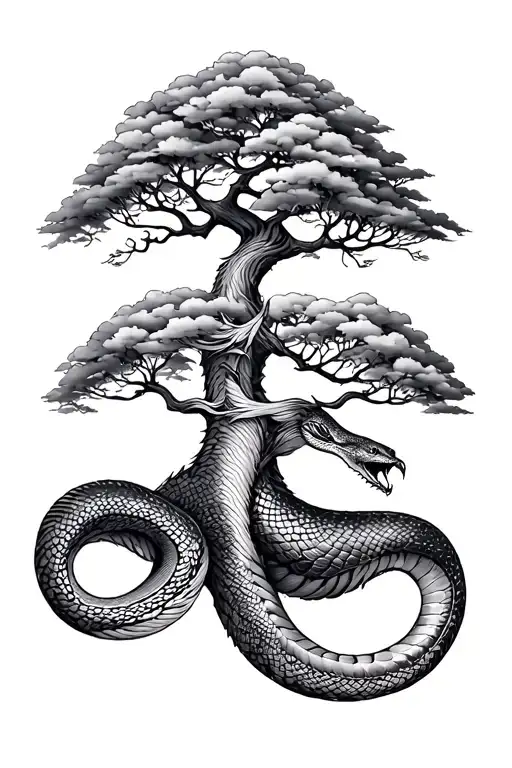 Tree Of Knowledge With Serpent