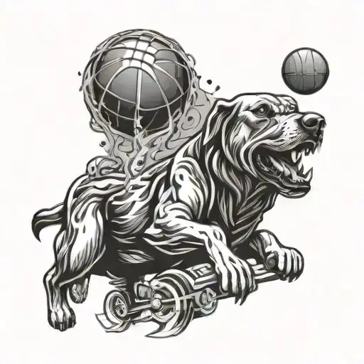 Aquarius Basketball Cars And Dogs Howling