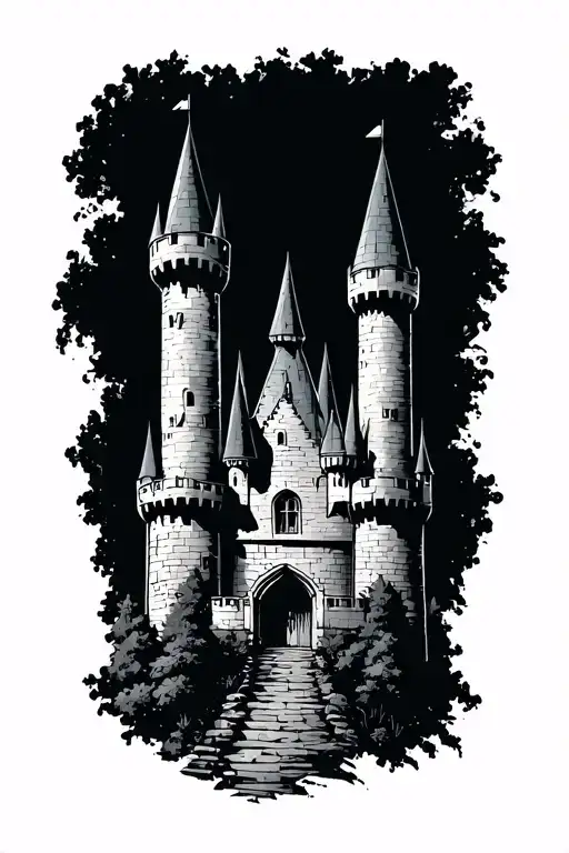 Castle Tall Skinny Outline