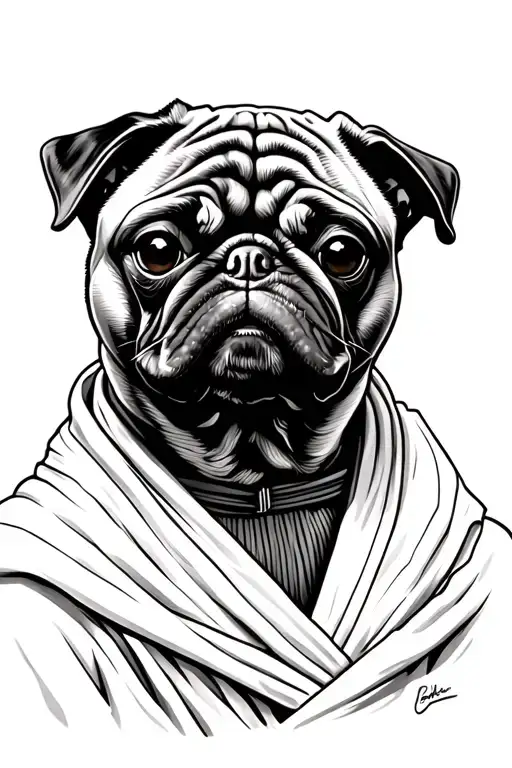 Pug Dog As Yoda From Star Wars