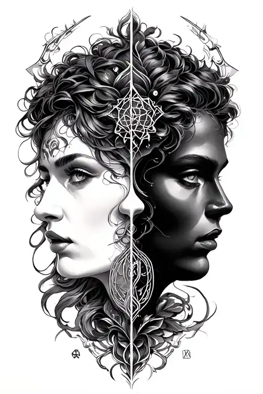 Two Face Gemini Zodiac Sign