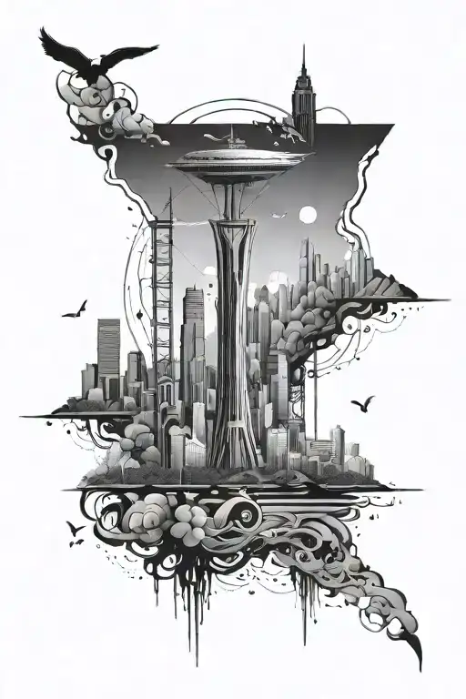 Incorporate The Skyline Of South Africa And A Music Symbol In A Tattoo Design