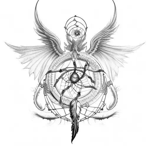Male Dreamcatcher With Dragon Wings