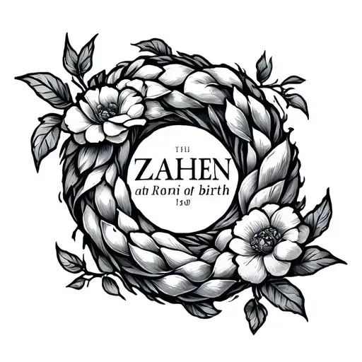 Date Of Birth In Roman Zahen Arranged In A Semicircle