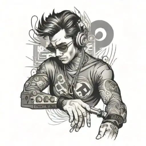 Dj And Music Sleeve Tattoo Featuring