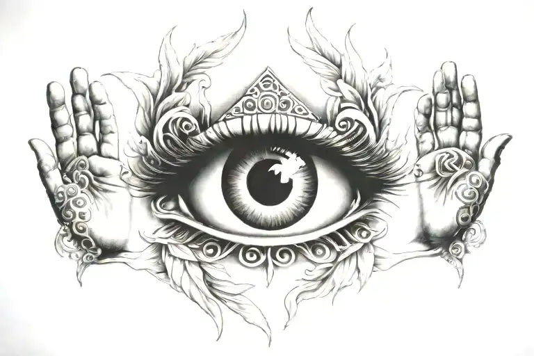 Third Eye Heaven With Praying Hands
