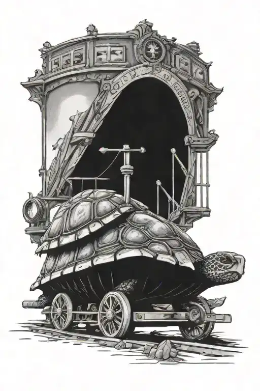 Turtle On A Train