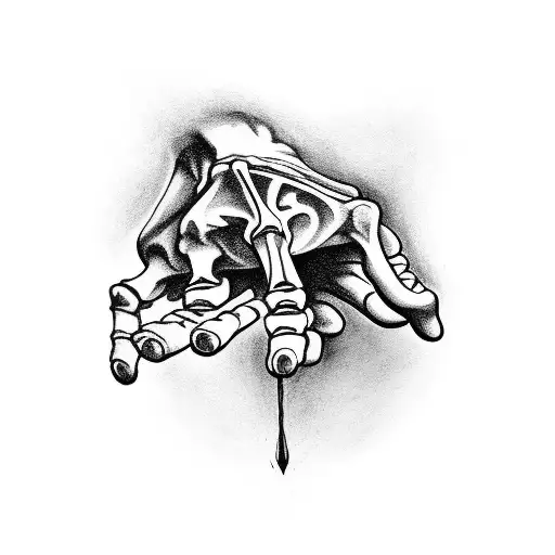 Skeleton Hand Outline