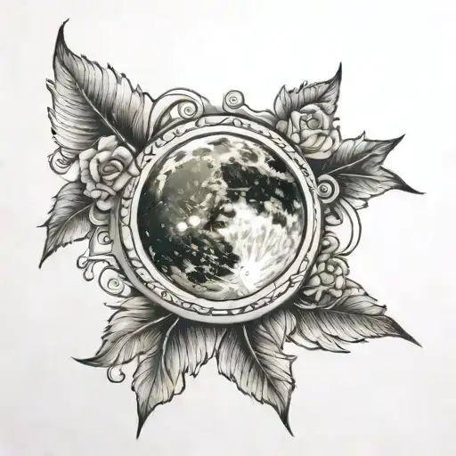 A Small Tattoo With Moon