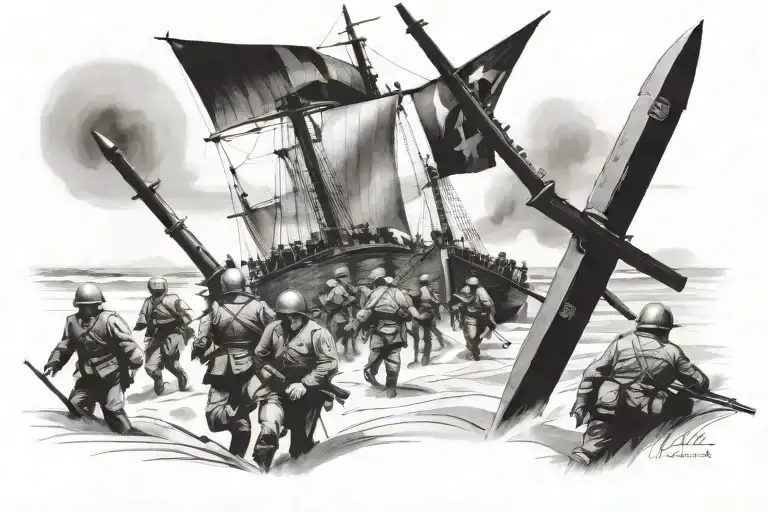 Dday Sword Beach Scene