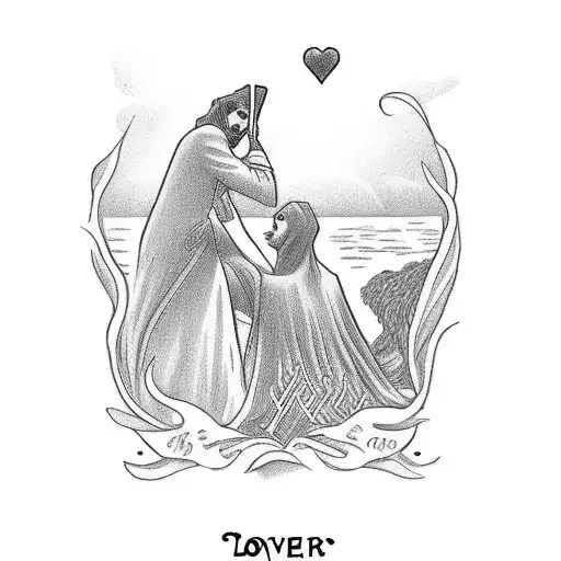 Lovers Tarot Card With The Words And If You Go I Want To Go With You