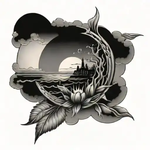 Numbers 224 With A Sun Setting