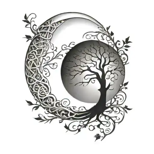 Branchy Tree Of Life Moon