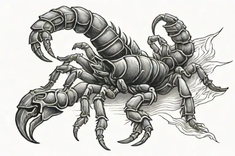 Small Scorpion Next To Shoe