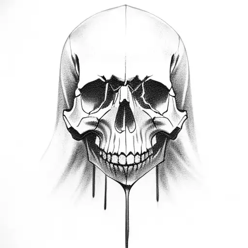 Hooded Skull Scary Dark