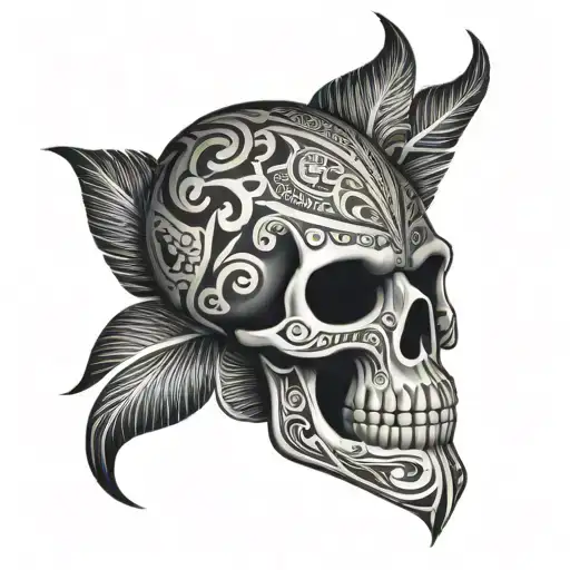 Maori Design Skull