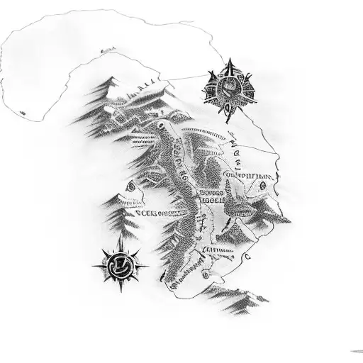 Lord Of The Rings Map And Sword