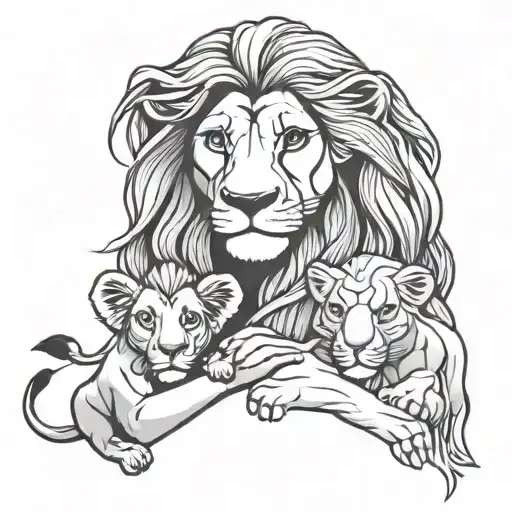 Lionking Mother Daughter Grandmother Holding
