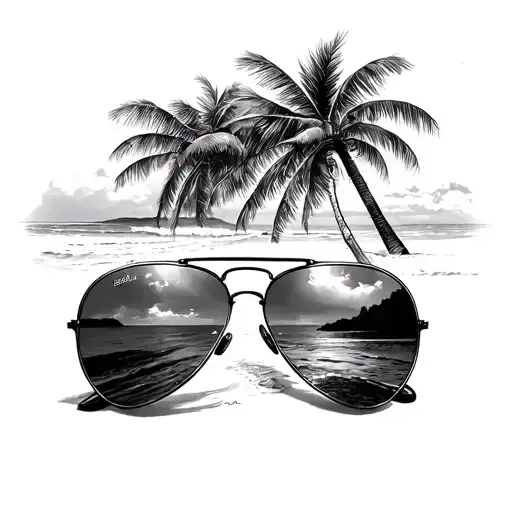 Aviators With A Beach In The Lens