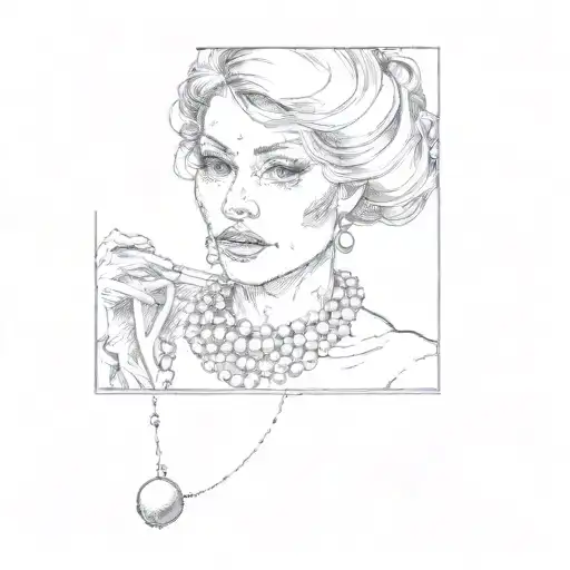 A Woman With A Pearl Necklace