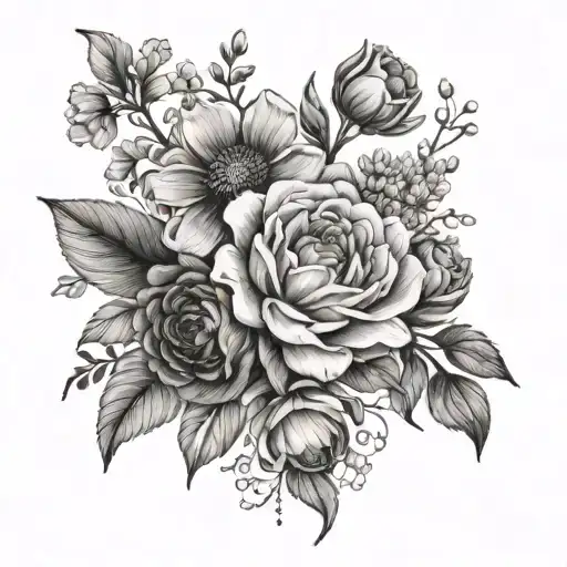 Birth Flower Bouquet December And April Dainty