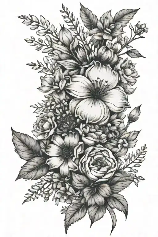 Birth Flower Bouquet December And April Dainty