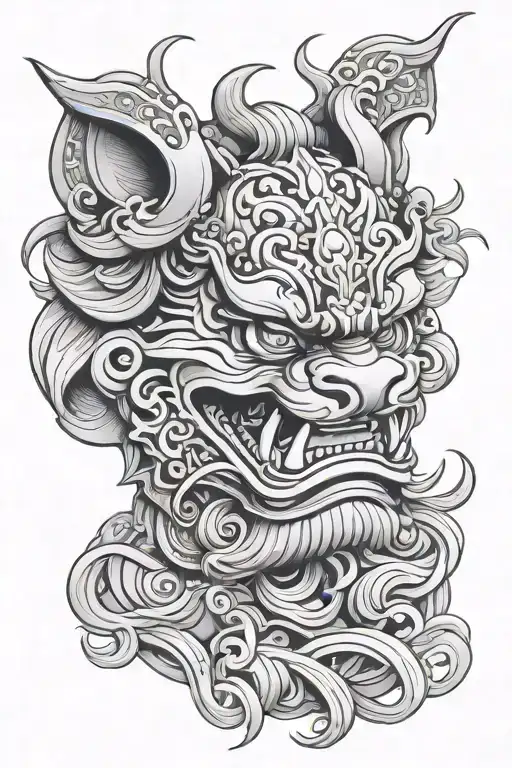 Samurai Mask Foo Dog