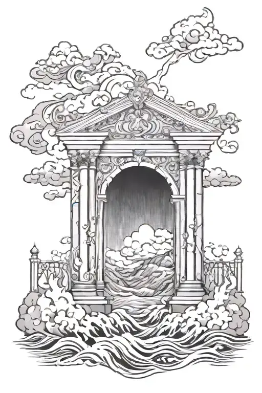 Heaven Gates With Water Flowing