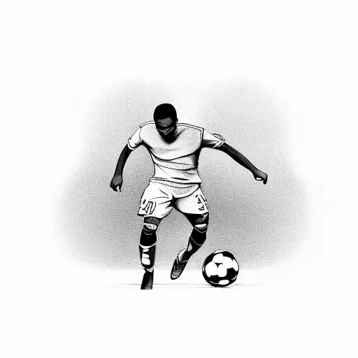 A Dynamic Soccer Right Back Silhouette