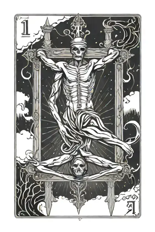 Hanged Man Tarot Card With No Background Or Words